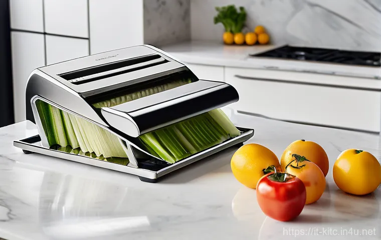 다기능 채칼의 활용 방법 - Image Prompt 1: The Artisan's Palette of Precision Cuts**